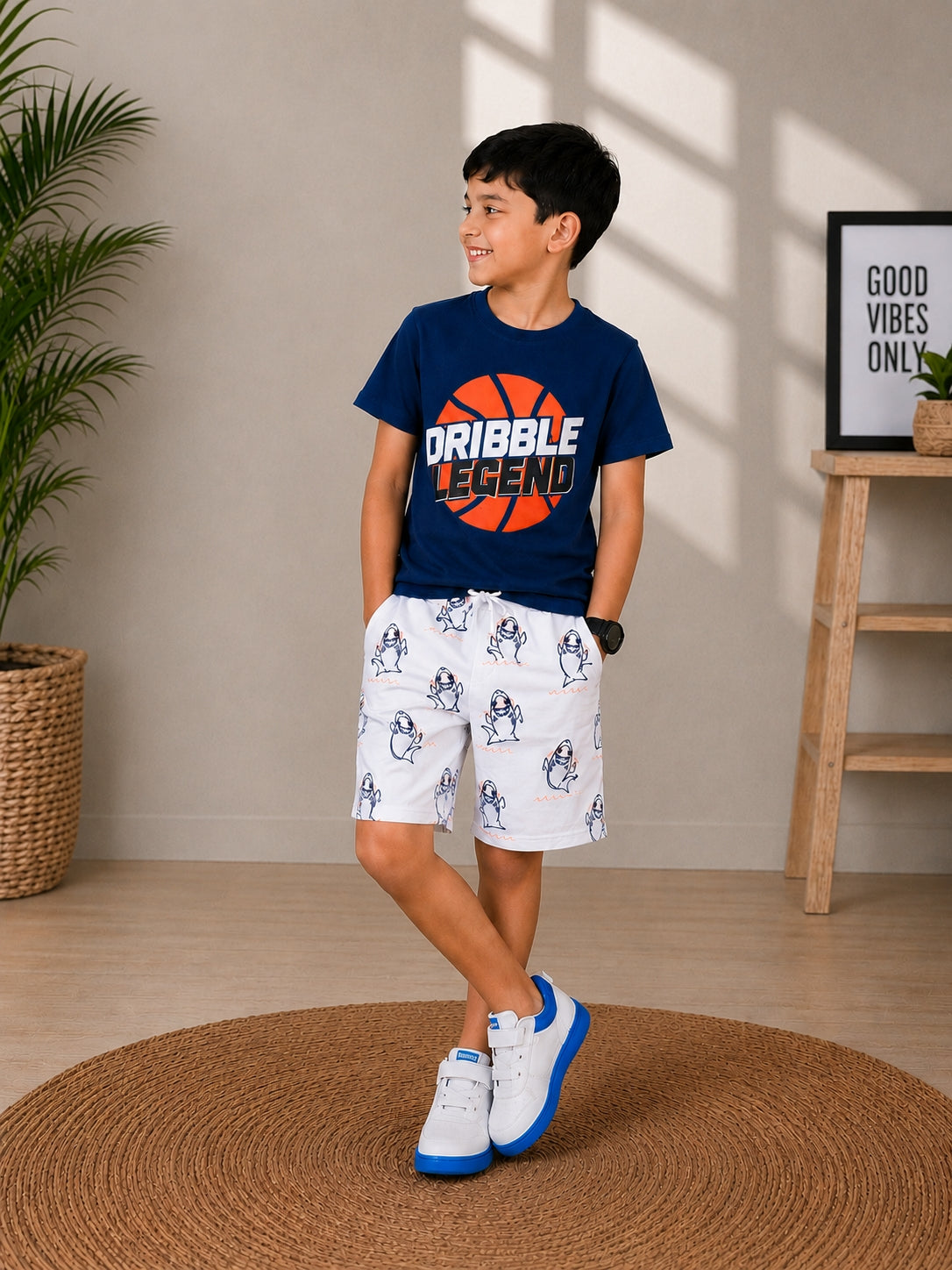 3PIN Boys Half Sleeeve T-shirt and Shorts Set (Pack of 4)