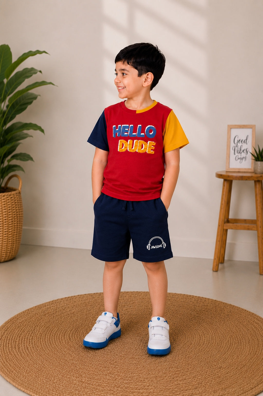 3PIN Boys Half Sleeeve T-shirt and Shorts Set(Pack of 4)