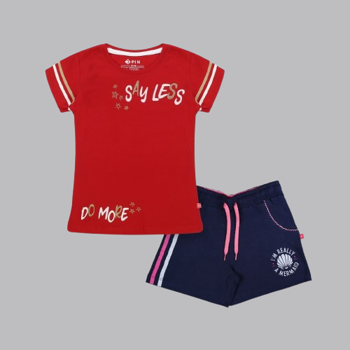 Boyz Printed T-shirt & Shorts Combo
