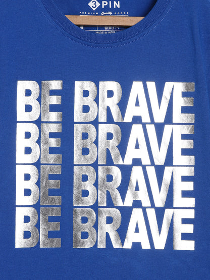 Boys Cotton Printed Round Neck T-Shirt