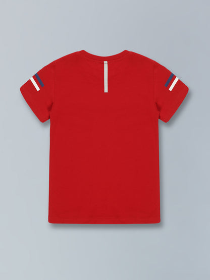 Boys Cotton Printed Round Neck T-Shirt - Pack of 5