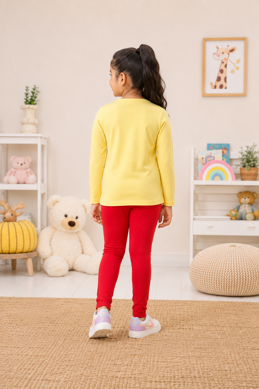 3PIN GIRLS FULL SLEEVE TSHIRT AND LEGGINGS SET