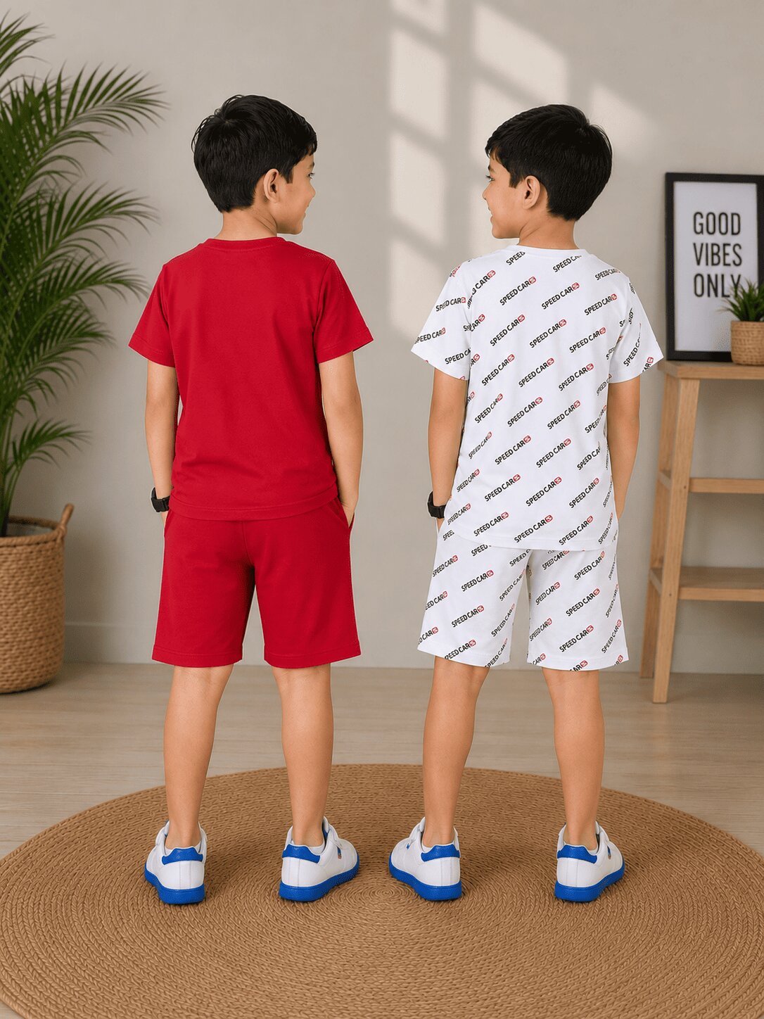 3PIN Boys Half Sleeeve Co-ords Set(Pack of 4)
