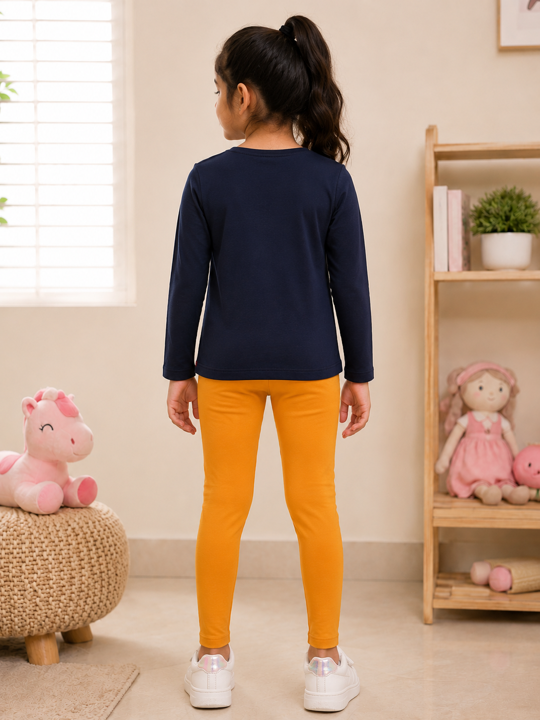 3PIN GIRLS FULL SLEEVE TSHIRT AND LEGGINGS SET