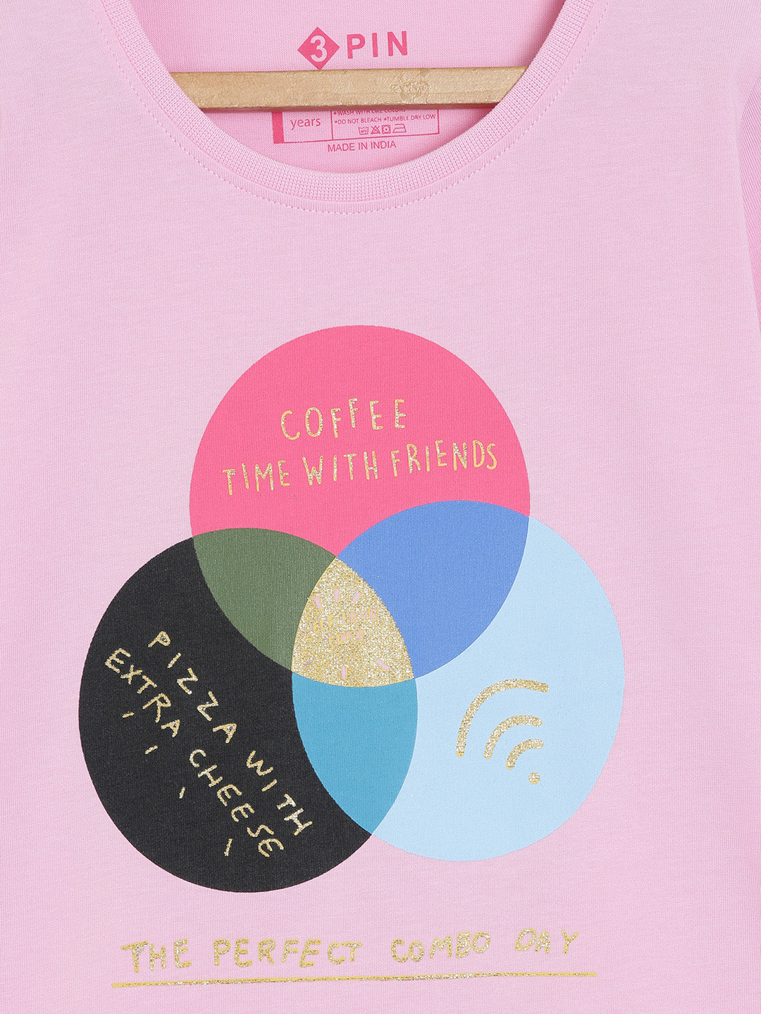 3PIN Girls pack Of 2 T-shirt 2-14 Y