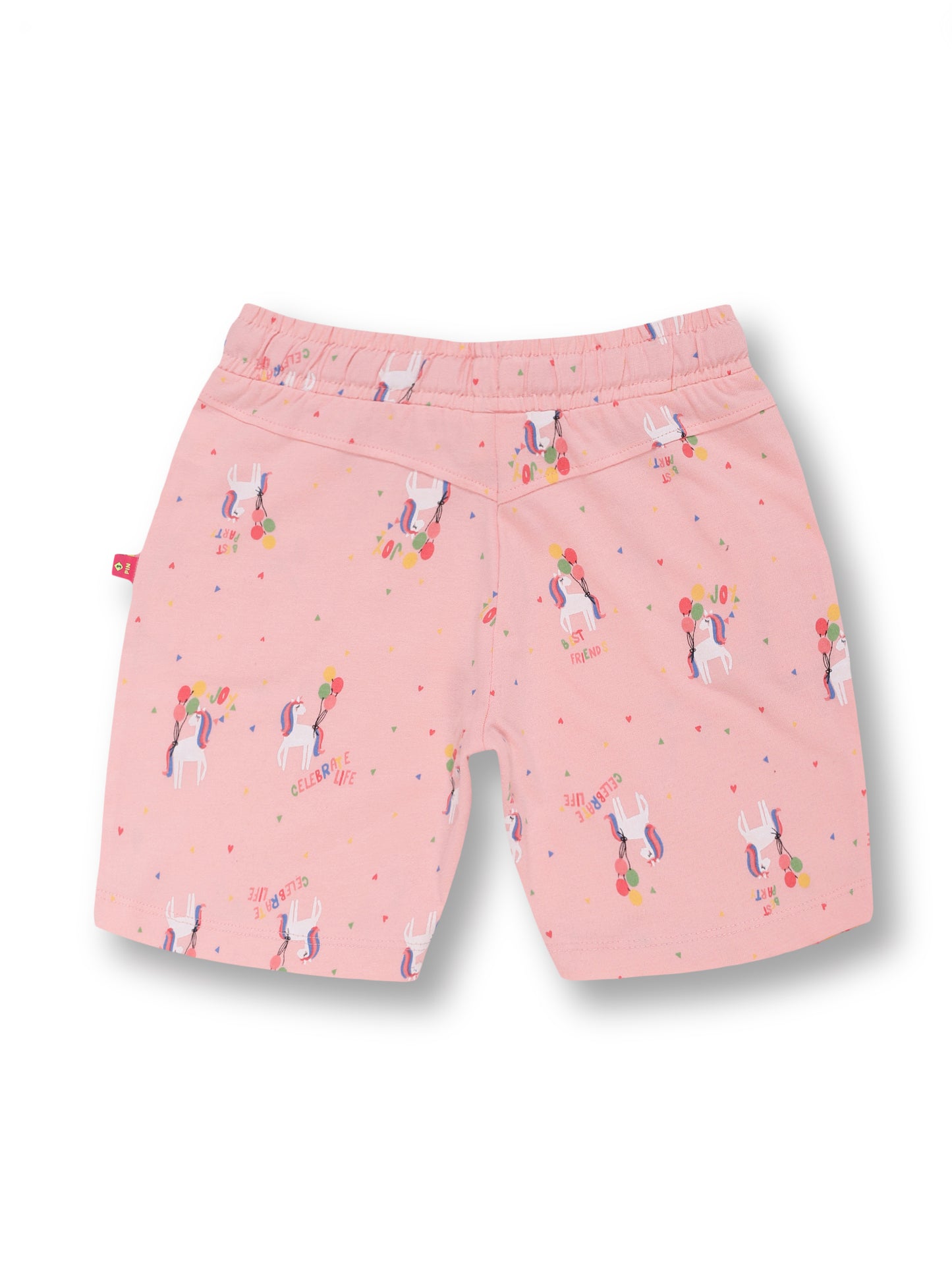 3PIN 100% Cotton Knit  Pack Of 2 Solid and All over Printed Shorts - Multi