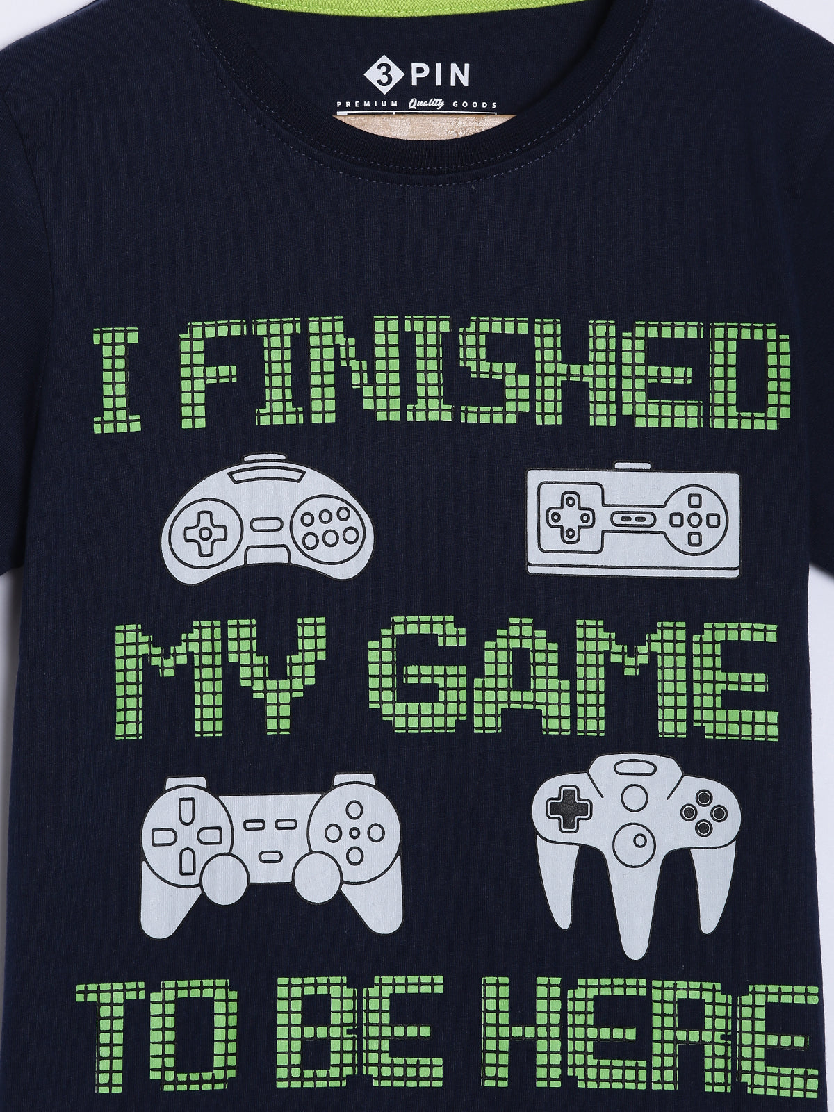 Boys Cotton Printed Round Neck T-Shirt