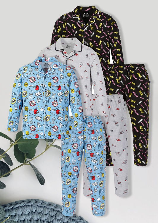 Boyz Night Suits - Pack of 3