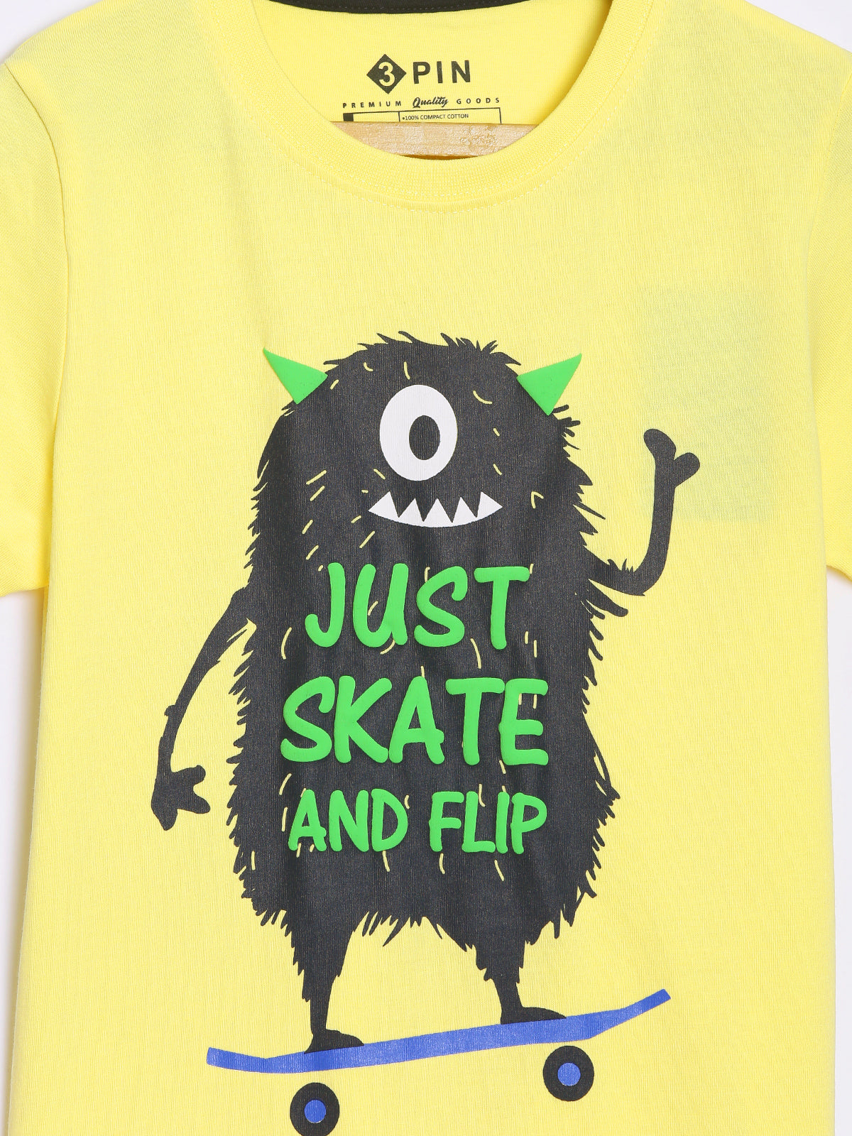 Boys Cotton Printed Round Neck T-Shirt