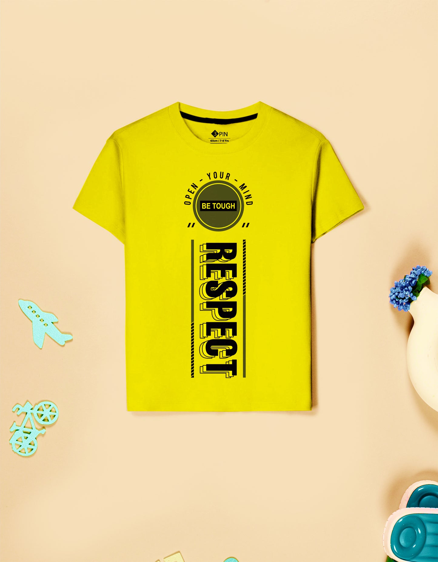 Boys Cotton Printed Round Neck T-Shirt - Pack of 5