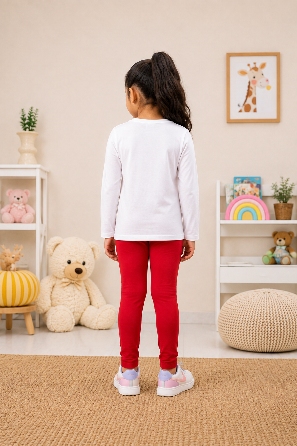 3PIN GIRLS FULL SLEEVE TSHIRT AND LEGGINGS SET