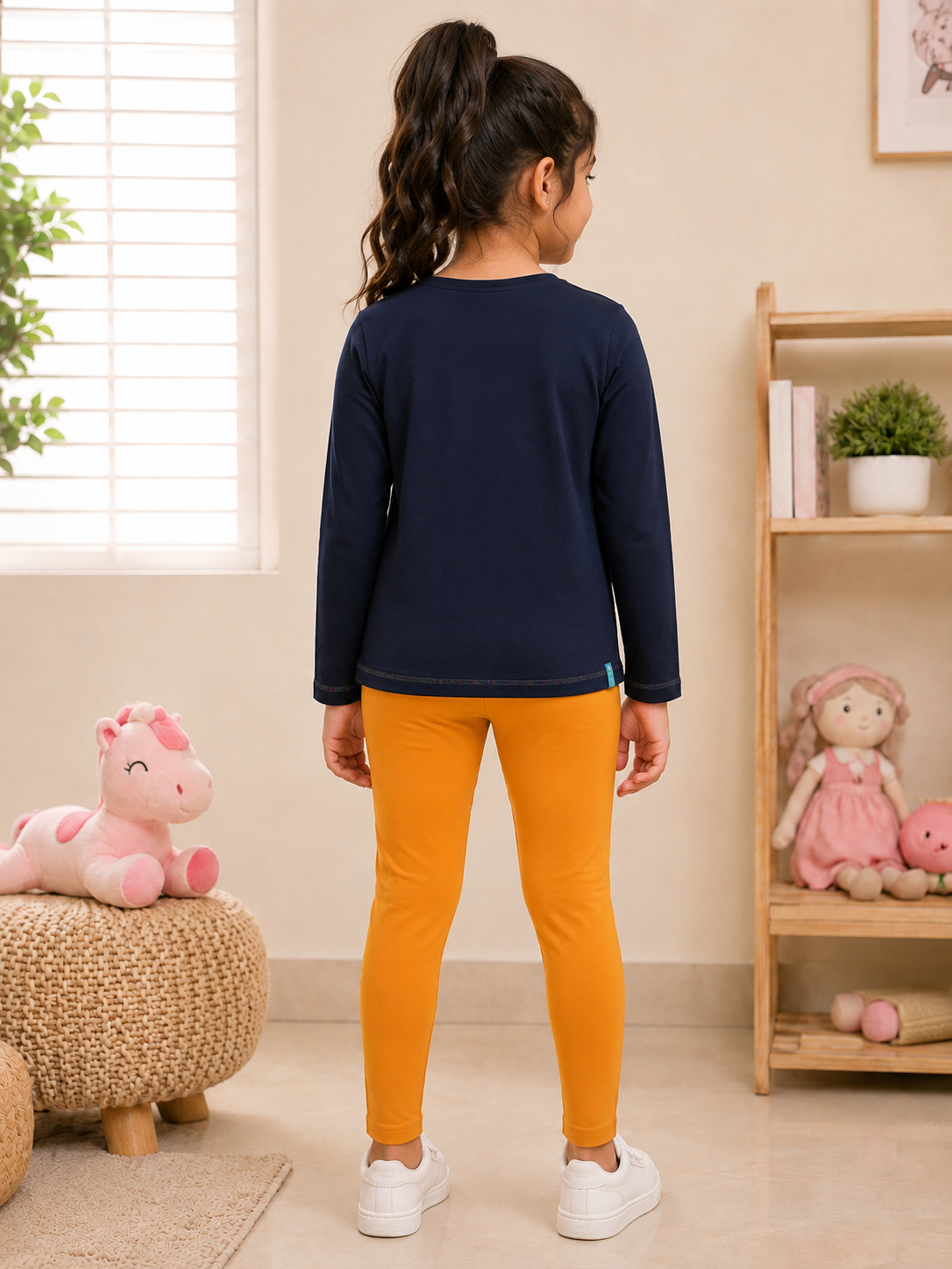 3PIN GIRLS FULL SLEEVE TSHIRT AND LEGGINGS SET
