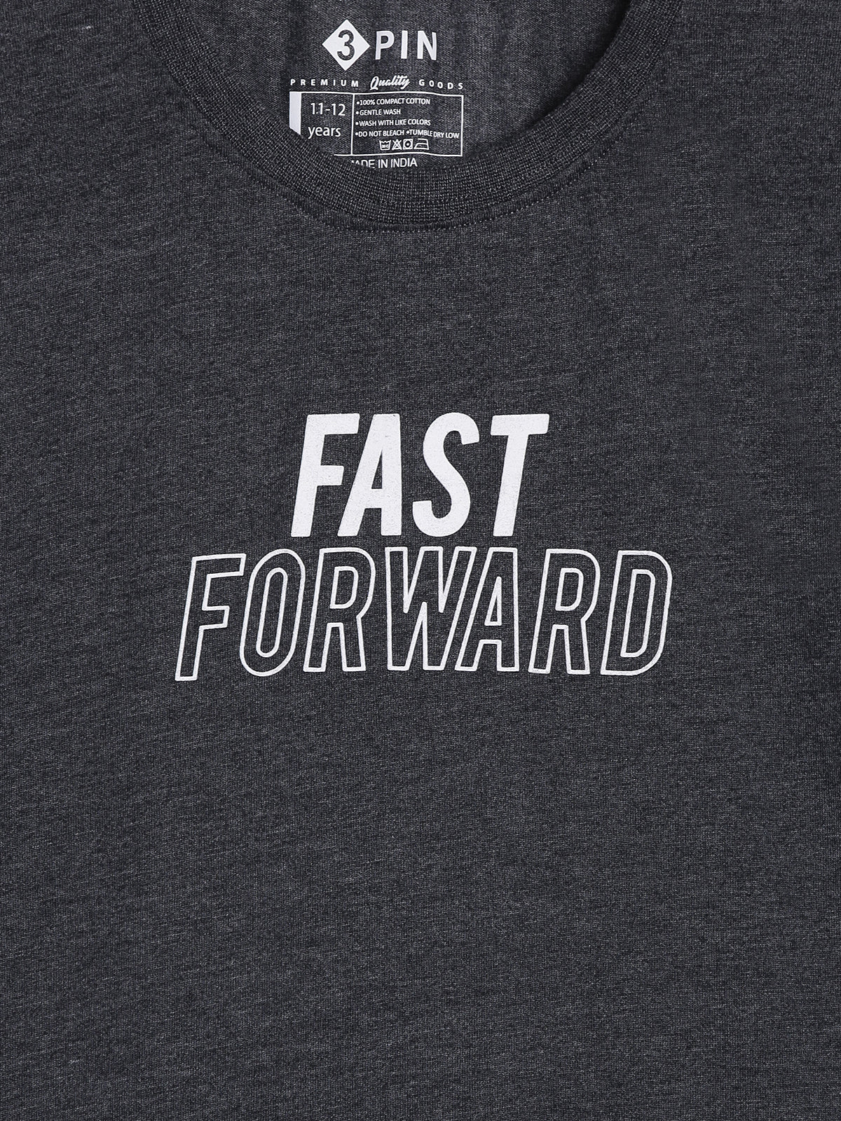 Boys Cotton Printed Round Neck T-Shirt