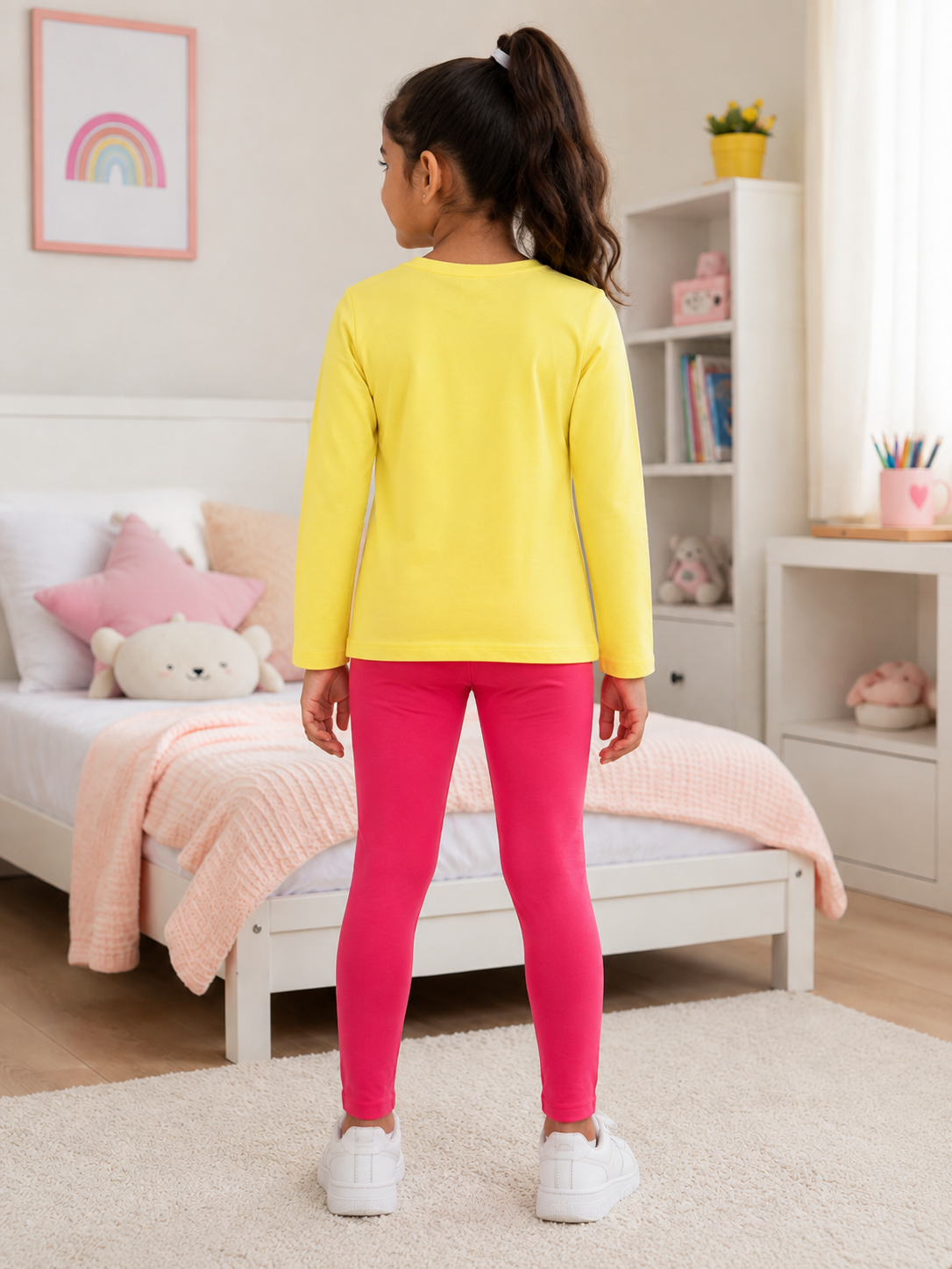 3PIN GIRLS FULL SLEEVE TSHIRT AND LEGGINGS SET