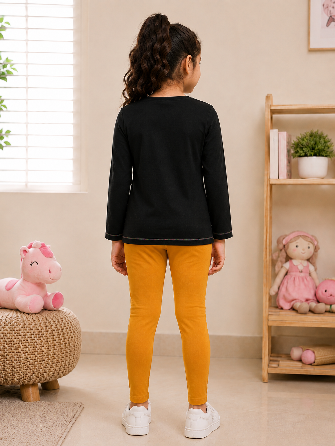 3PIN GIRLS FULL SLEEVE TSHIRT AND LEGGINGS SET