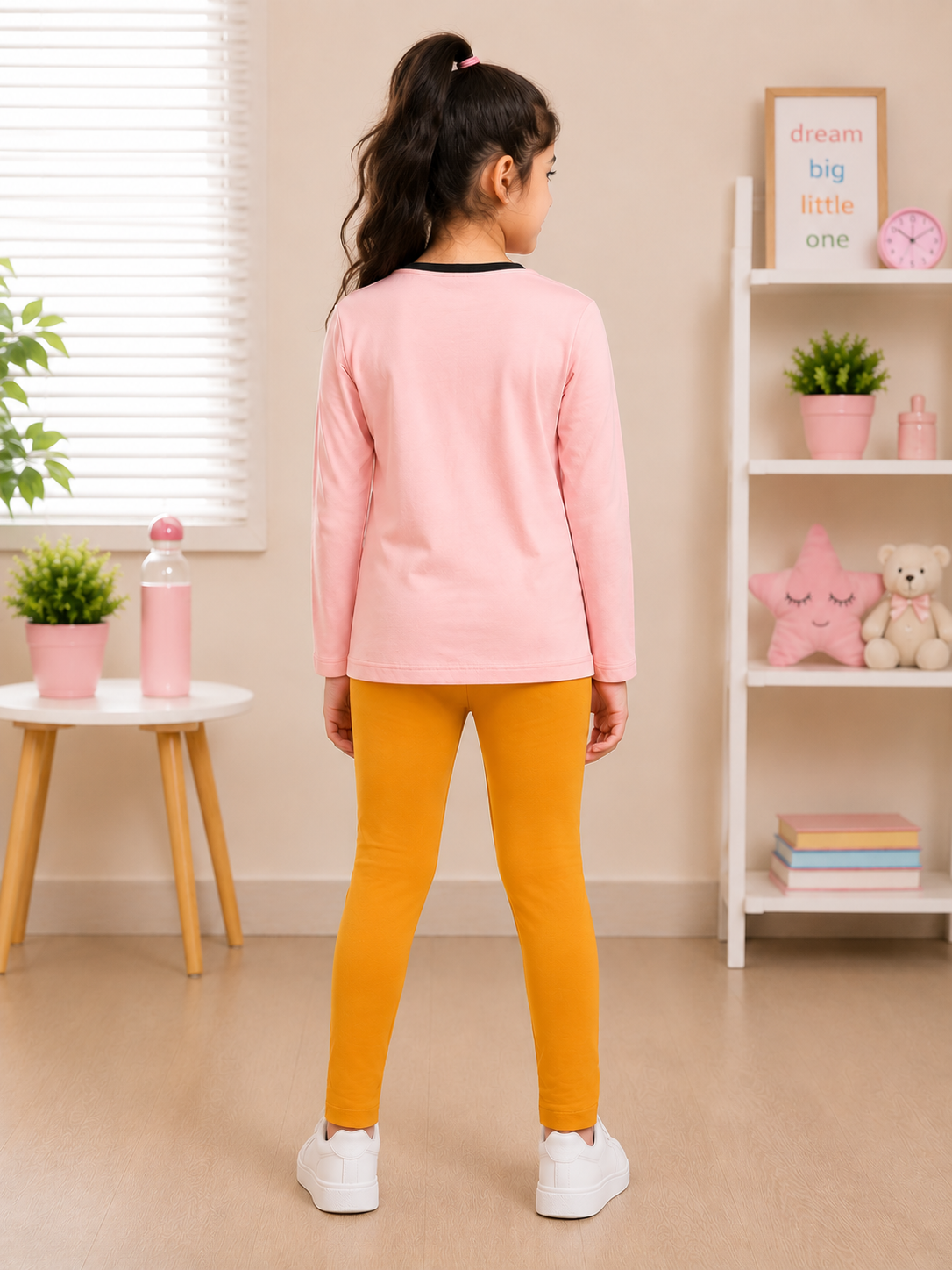 3PIN GIRLS FULL SLEEVE TSHIRT AND LEGGINGS SET