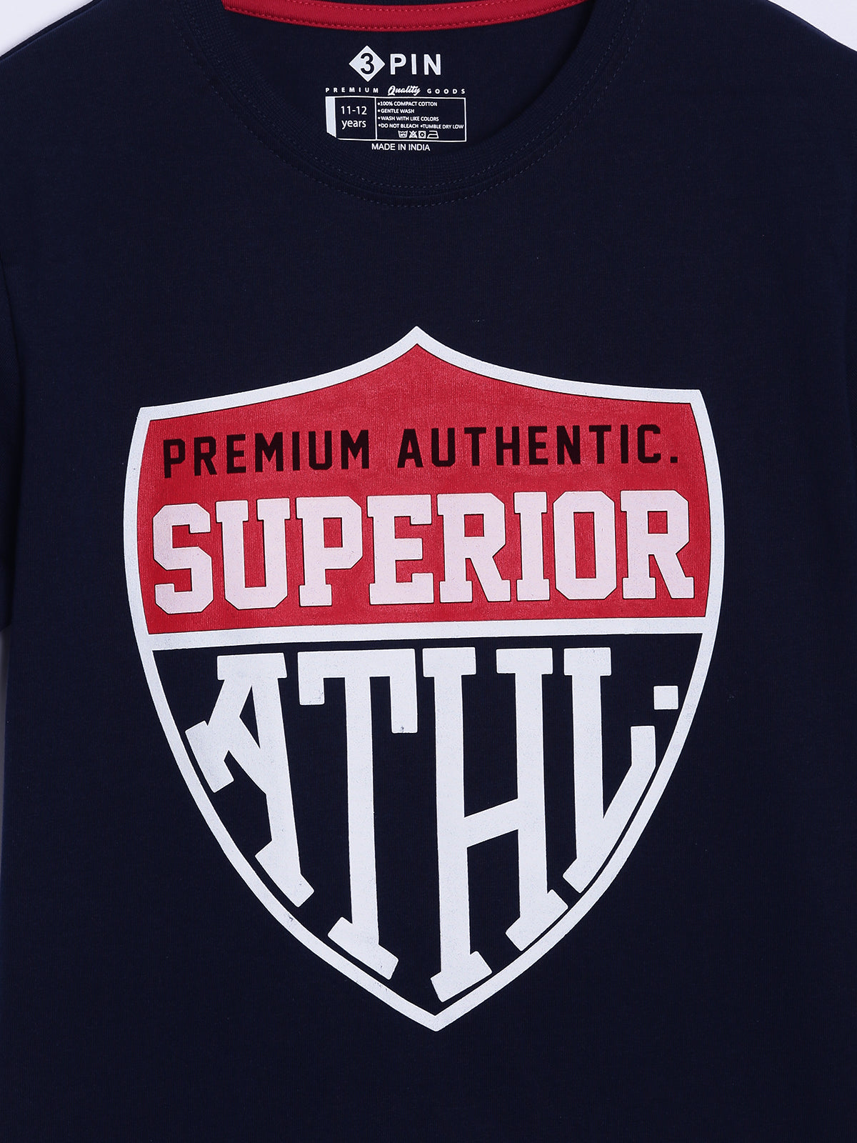 Boys Cotton Printed Round Neck T-Shirt