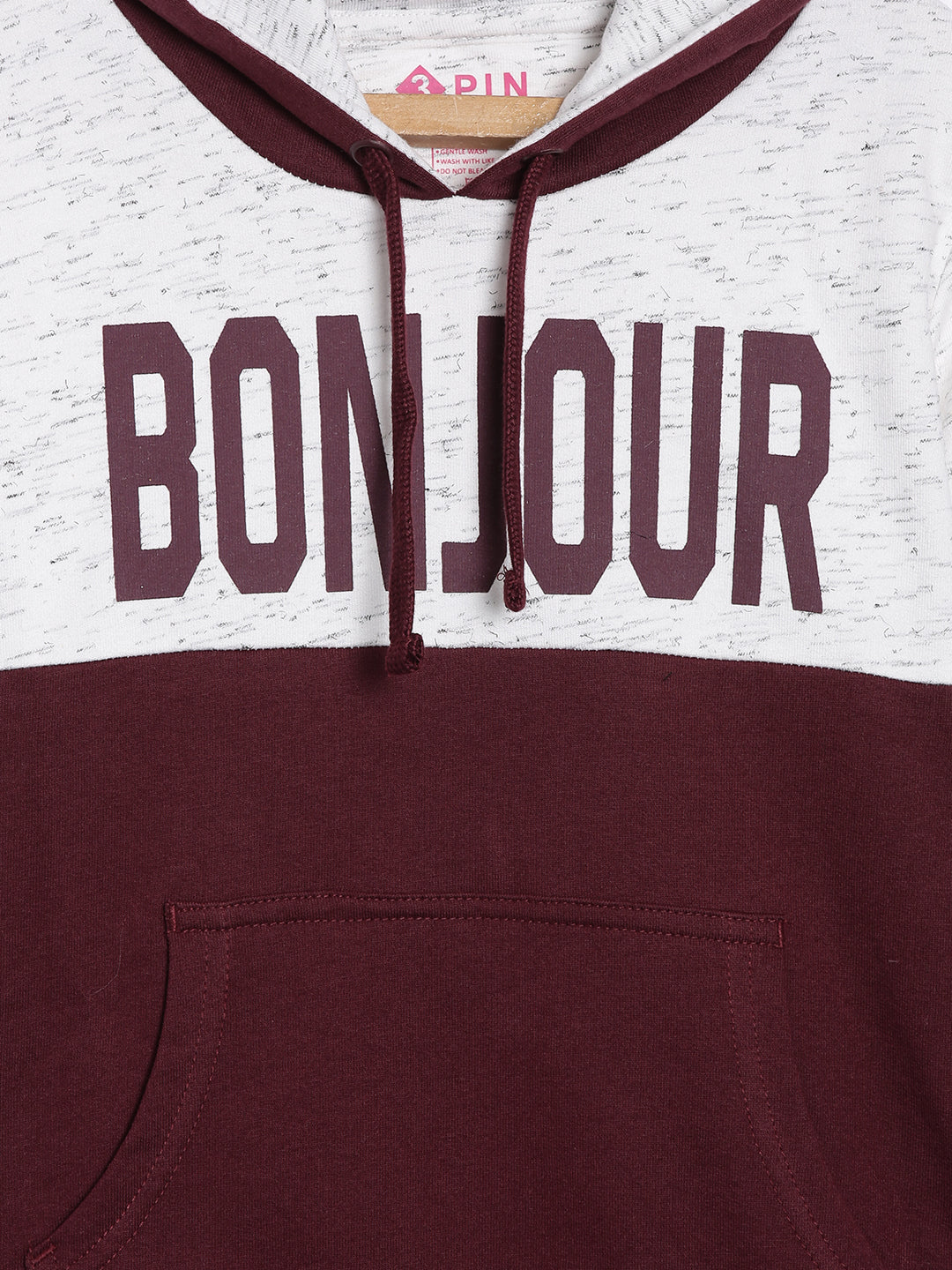 Girls Cotton Printed Hooded Sweatshirt