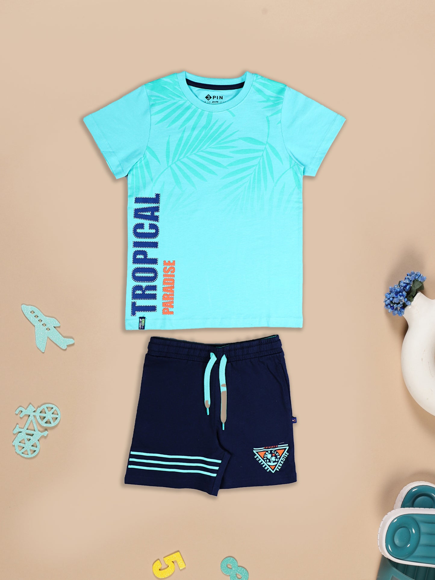 Boys T-Shirt & Shorts Combo Set - Pack of 3