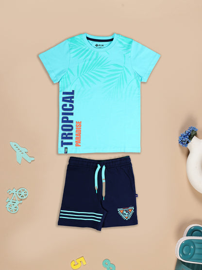 Boys T-Shirt & Shorts Combo Set - Pack of 3