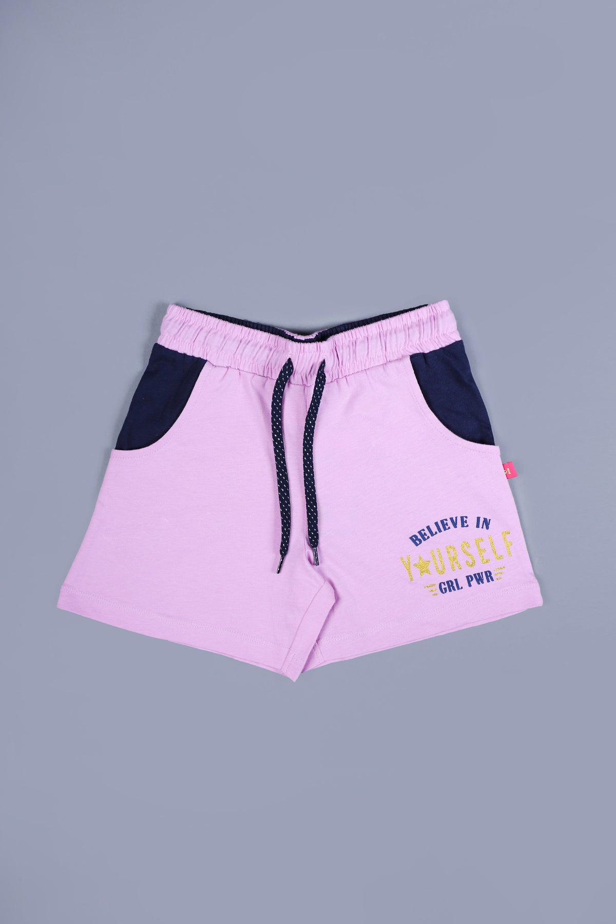 Girls Glitter Printed Shorts