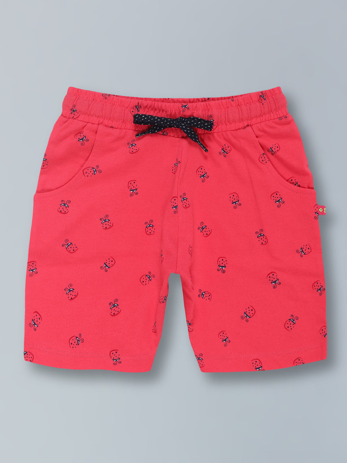 3PIN 100% Cotton Knit  Pack Of 2 Solid and All over Printed Shorts - Multi