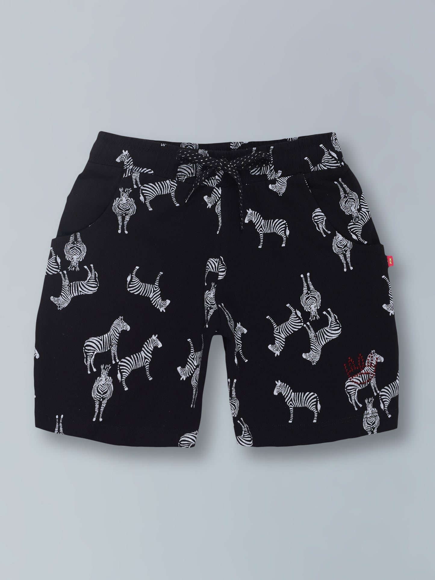 3PIN 100% Cotton Knit  Pack Of 2 Solid and All over Printed Shorts - Multi