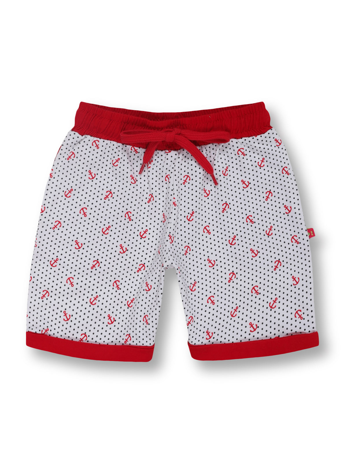 3PIN 100% Cotton Knit  Pack Of 2 Solid and All over Printed Shorts - Multi