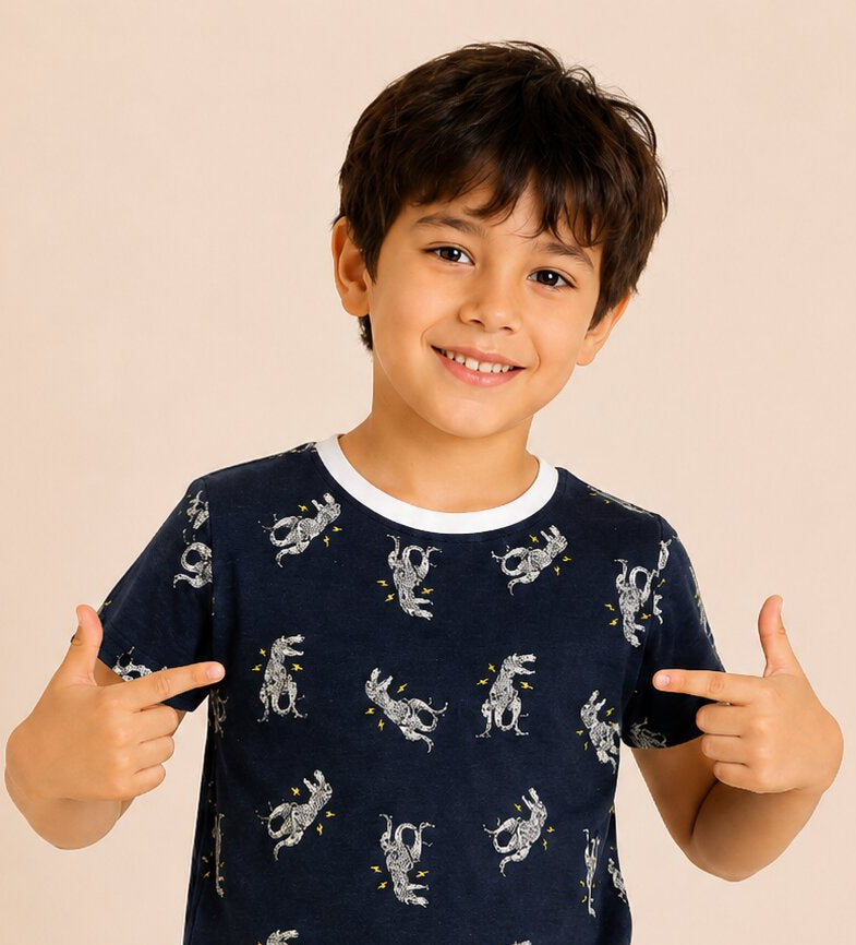 Boys Printed T-shirt with Short