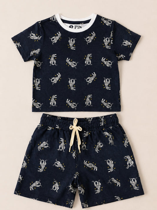 Boys Printed T-shirt with Short