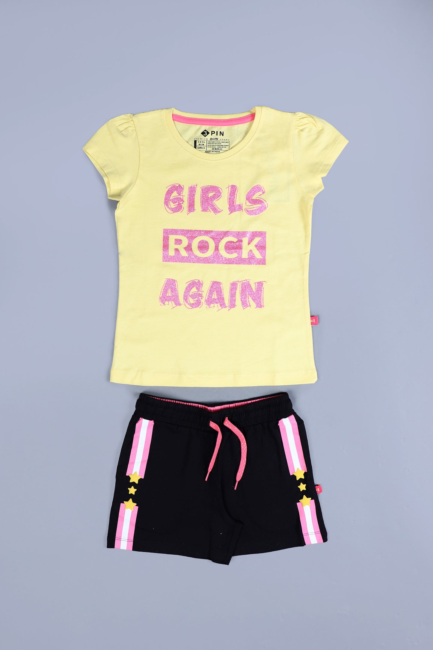 Girlz T-Shirt & Shorts Set - Pack of 3