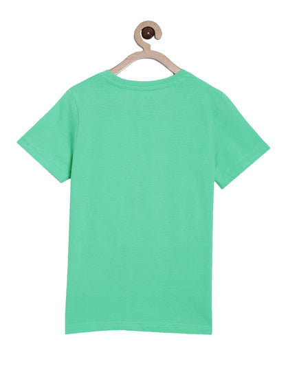 Boys Cotton Printed Round Neck T-Shirt