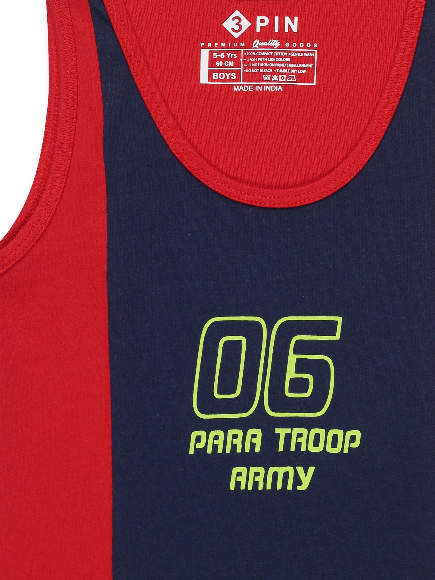 Boys Cotton Vest Printed