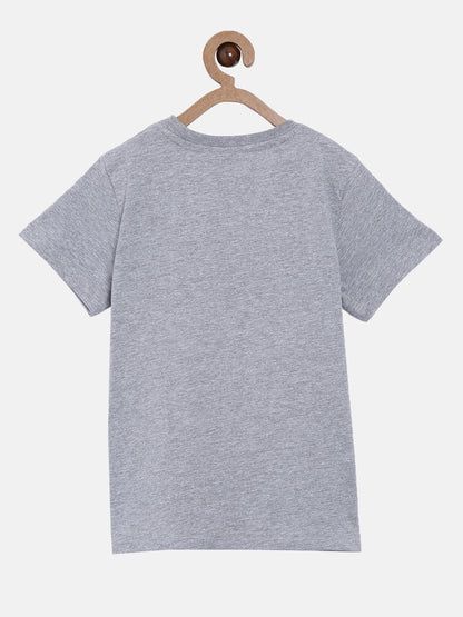 Boys Cotton Printed Round Neck T-Shirt