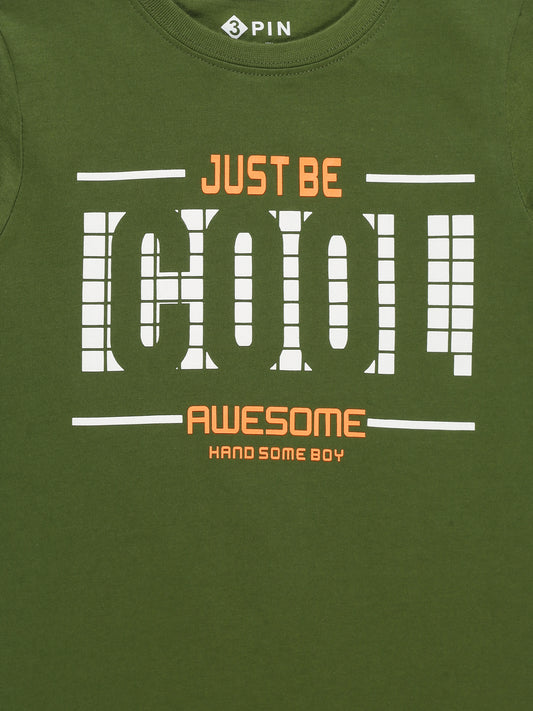 Boys Cotton T-Shirt Printed