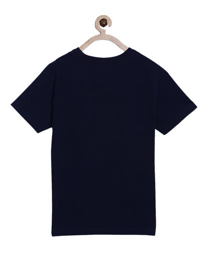 Boys Cotton Printed Round Neck T-Shirt