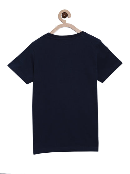 Boys Cotton Printed Round Neck T-Shirt