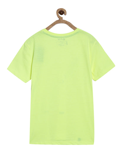 Boys Cotton Printed Round Neck T-Shirt