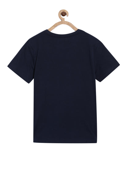 Boys Cotton Printed Round Neck T-Shirt