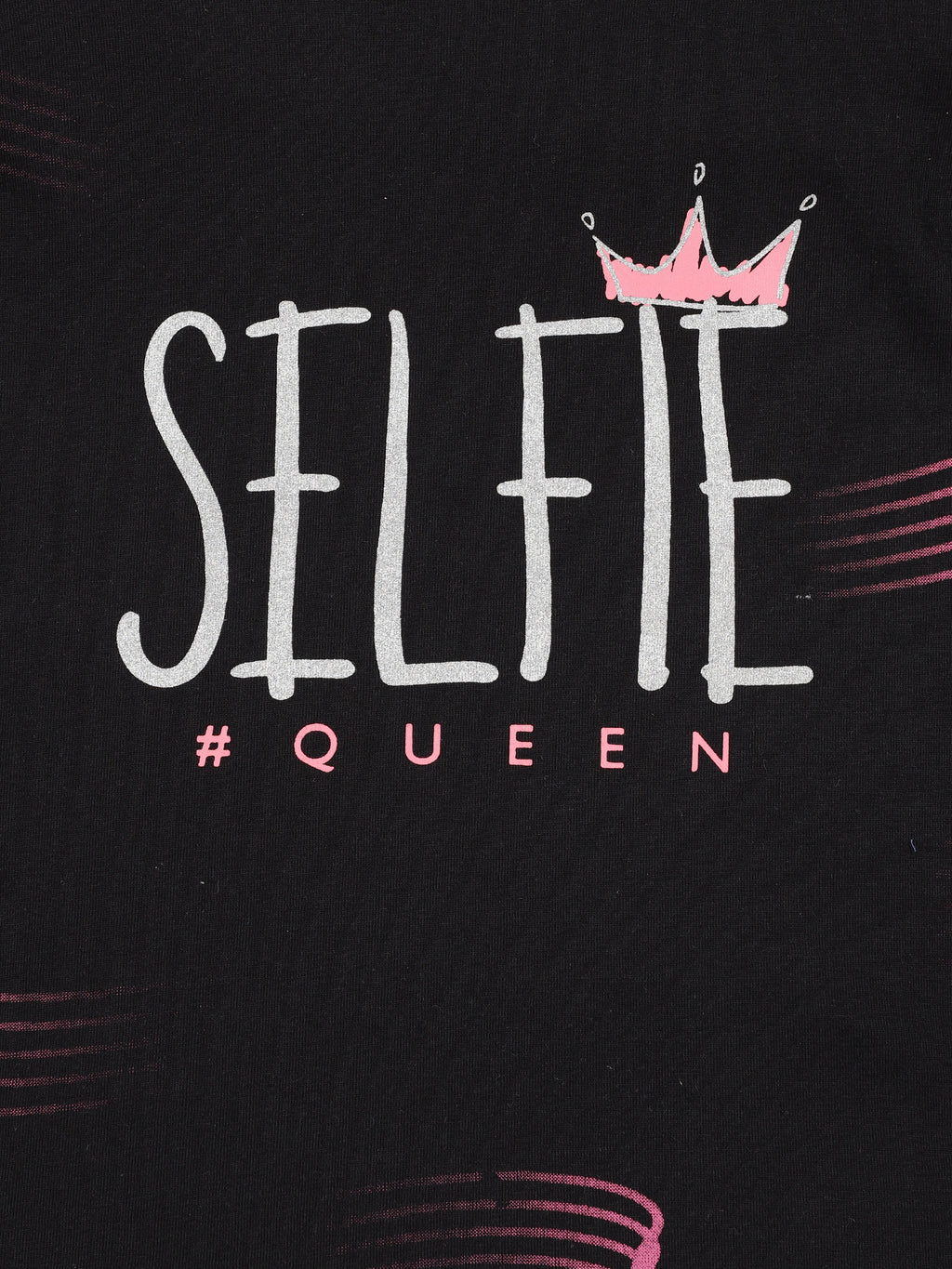 Girls Cotton Printed Round Neck T-Shirt