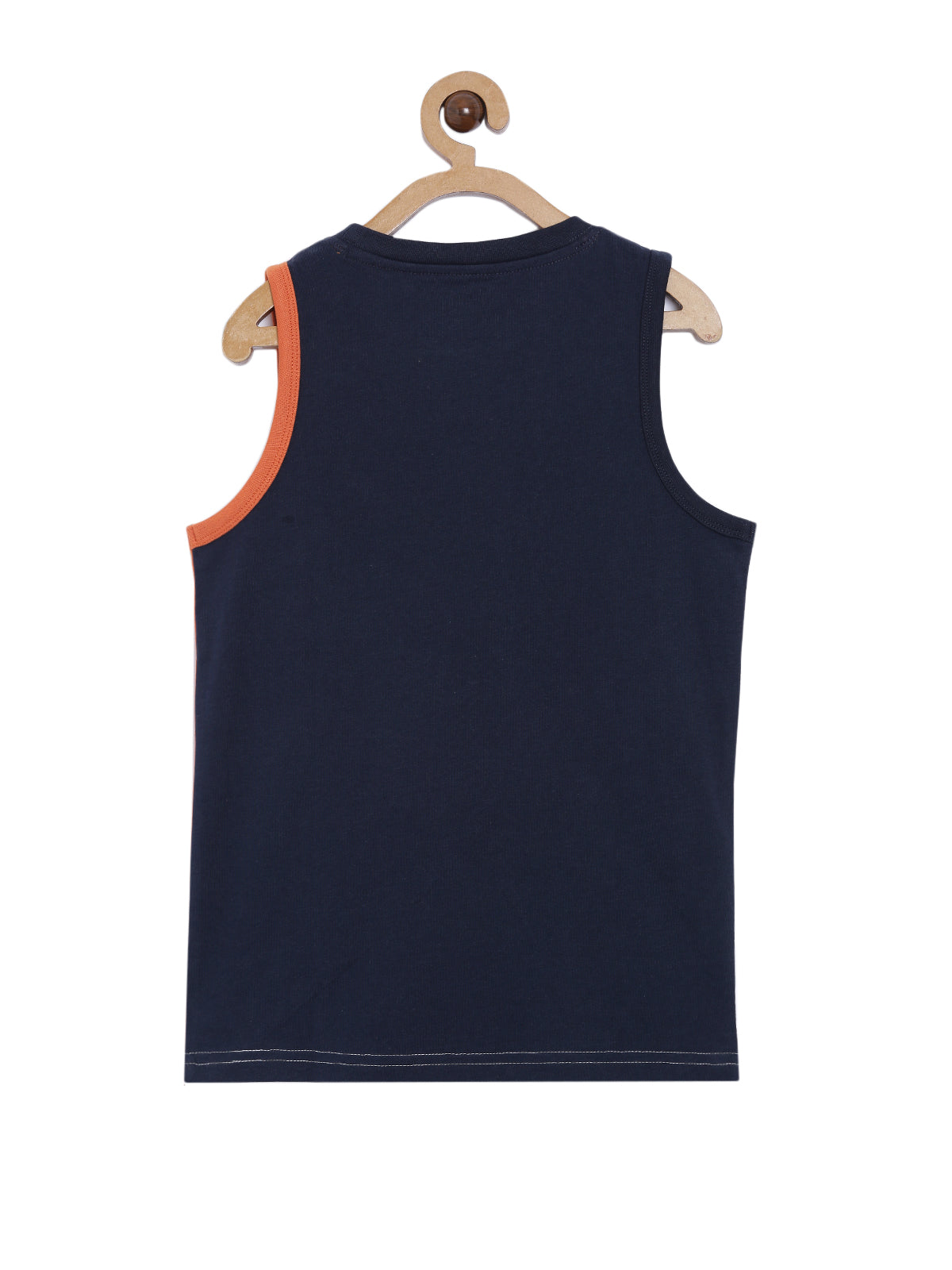 Boys Cotton Printed Round Neck Sleeveless T-Shirt
