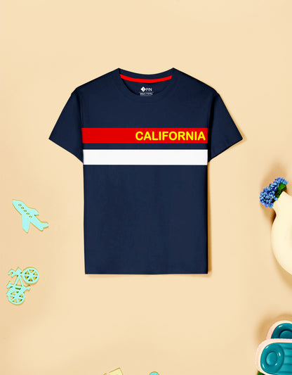 Boys Cotton Printed Round Neck T-Shirt - Pack of 5