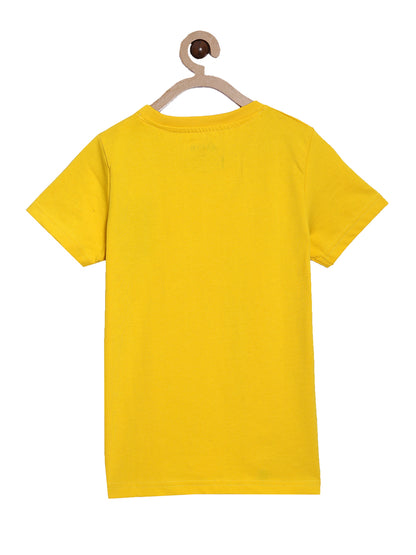 Boys Cotton Printed Round Neck T-Shirt