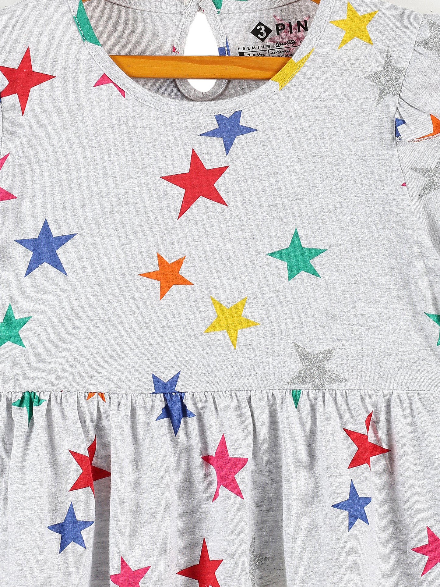 Girls Star Print A-Line Dress