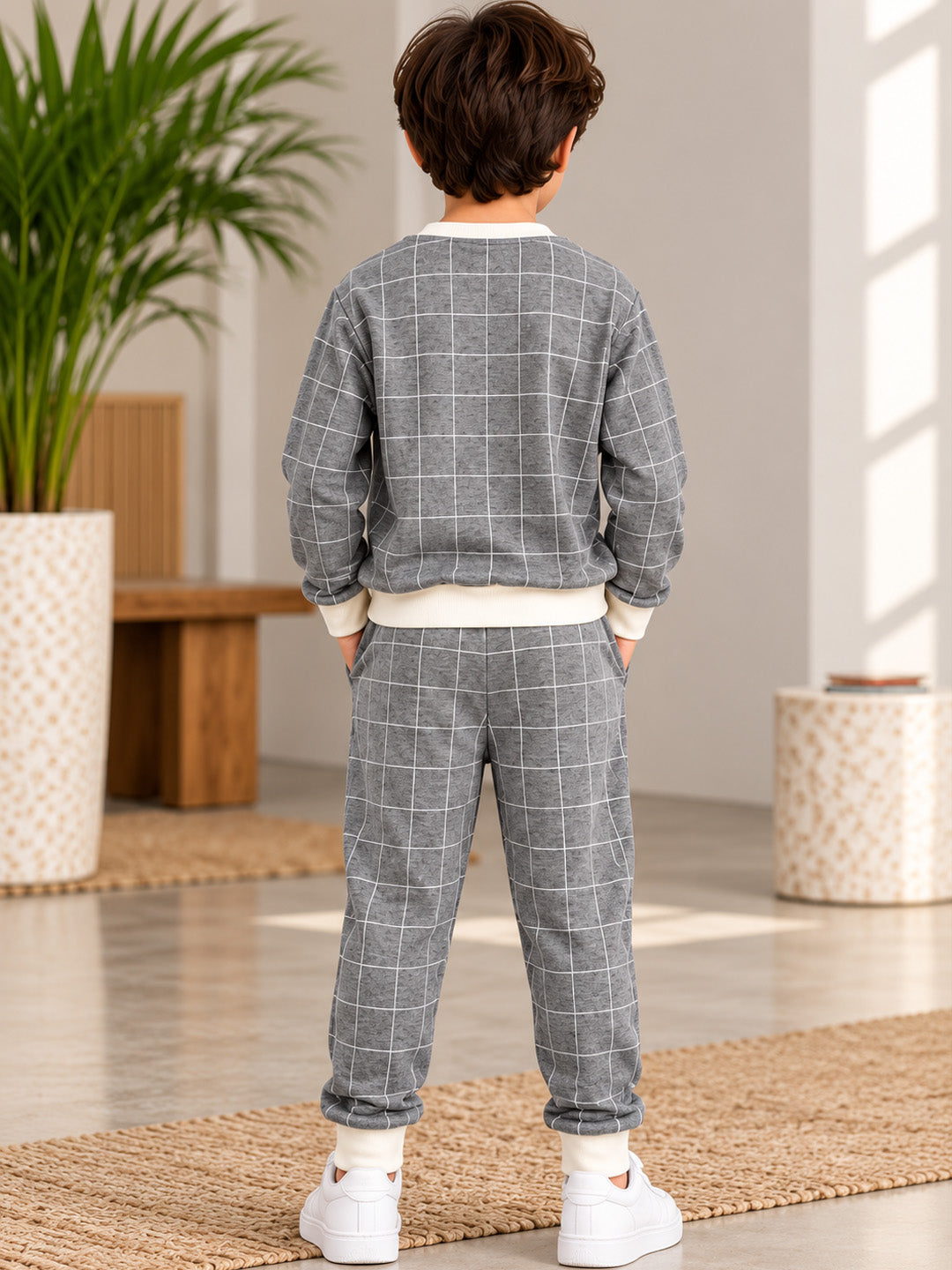 3Pin  Printed T-shirt and Pant Set - Grey