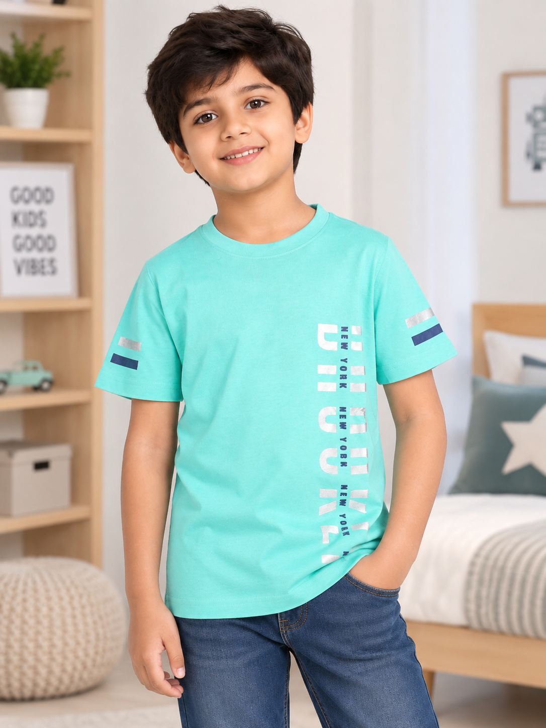 Boys Cotton T-Shirt Printed