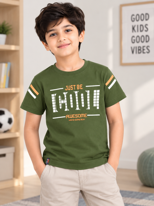 Boys Cotton T-Shirt Printed