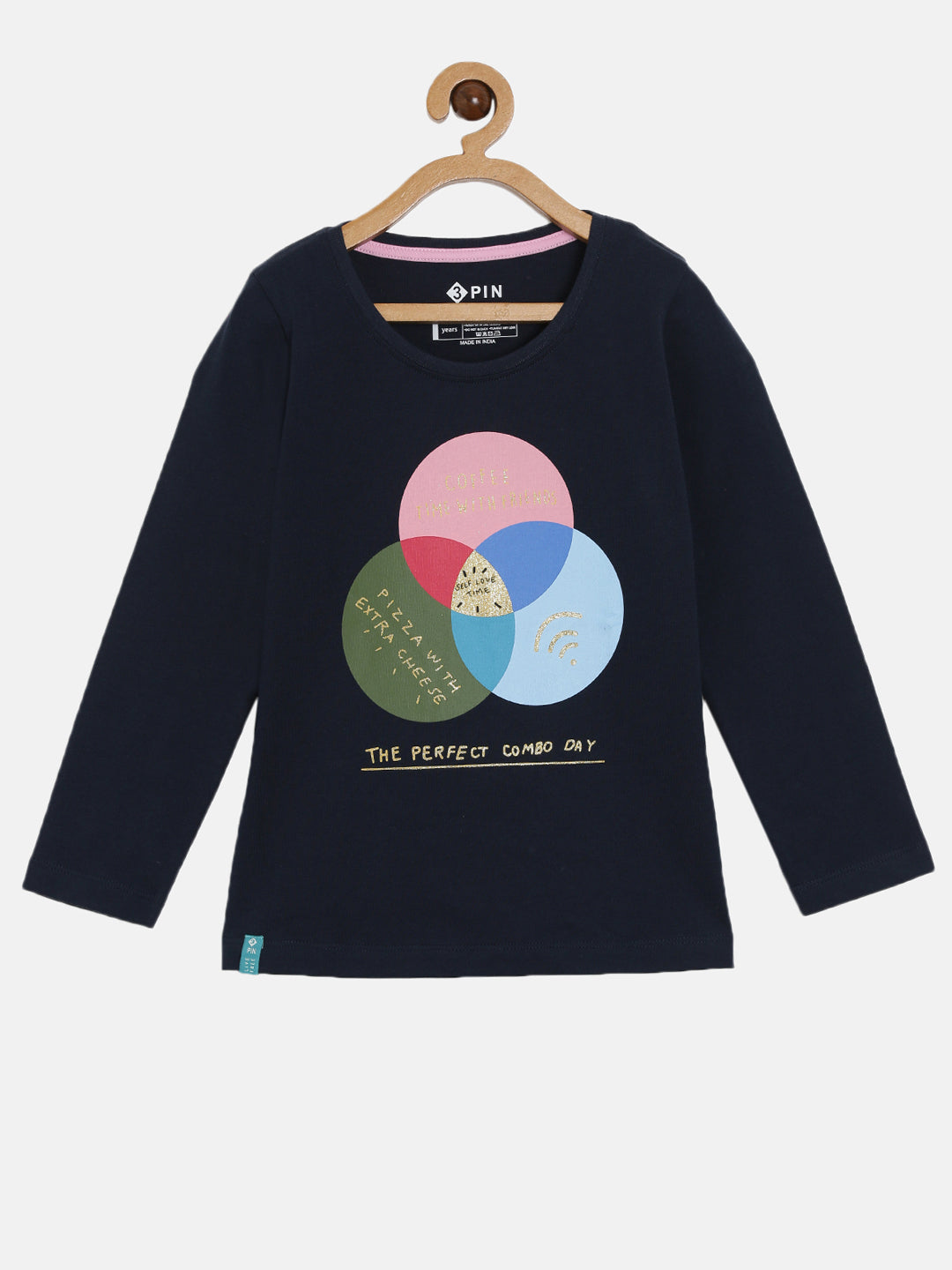 3PIN Girls pack Of 2 T-shirt 2-14 Y