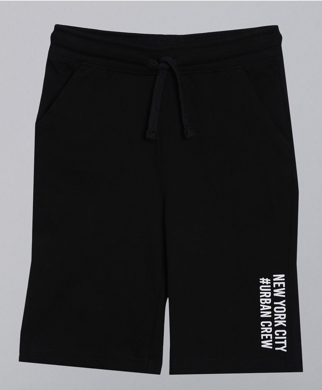 BOYS PACK OF 2 ALL OVER PRINT AND COLOUR BLOCK SHORTS - BLACK AND PINK