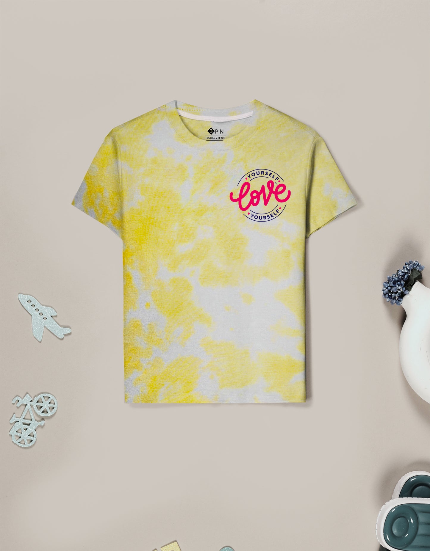 Girls Cotton Printed Round Neck T-Shirt - Pack of 5